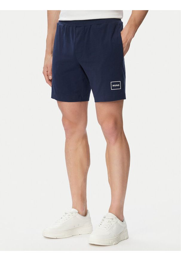 Hugo - HUGO Szorty sportowe Laze 50525247 Granatowy Regular Fit. Kolor: niebieski. Materiał: bawełna. Styl: sportowy