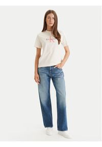 Calvin Klein Jeans T-Shirt Hero LV047B865G Żółty Classic Fit. Kolor: żółty. Materiał: bawełna #4