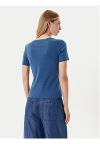 United Colors of Benetton - United Colors Of Benetton T-Shirt 3GA2D1066 Granatowy Slim Fit. Kolor: niebieski. Materiał: bawełna #5