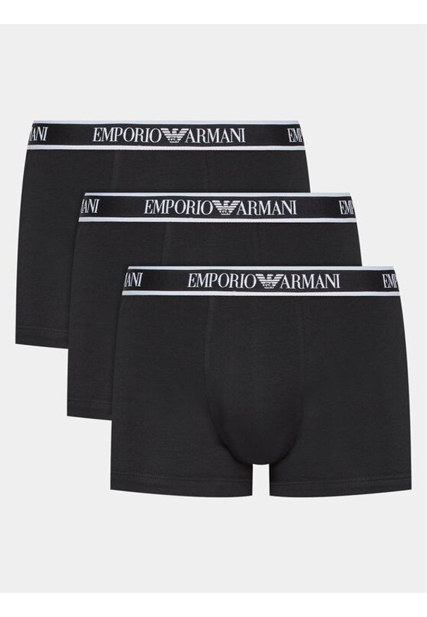Komplet 3 par bokserek Emporio Armani Underwear. Kolor: czarny. Materiał: bawełna