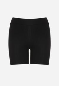 Born2be - Czarne Bawełniane Szorty Kolarki w Minimalistycznym Stylu Aurawen. Okazja: do domu, na co dzień. Kolor: czarny. Materiał: bawełna. Styl: sportowy, casual #8