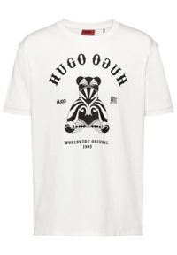 Hugo T-Shirt Duto 50446368 Biały Regular Fit. Kolor: biały #3