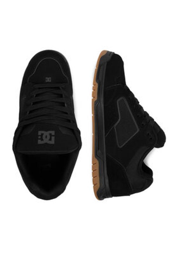 DC Shoes Sneakersy EO-DC COILER DC03011001 Czarny. Kolor: czarny. Materiał: nubuk, skóra