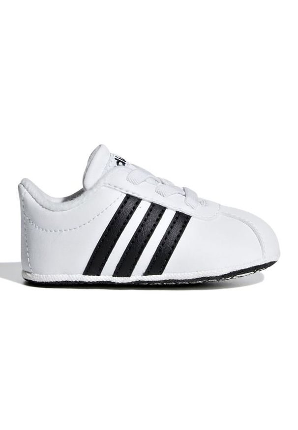 Adidas - Buty adidas Vl Court 2.0 Jr F36605 białe. Kolor: biały. Materiał: materiał, tkanina, syntetyk
