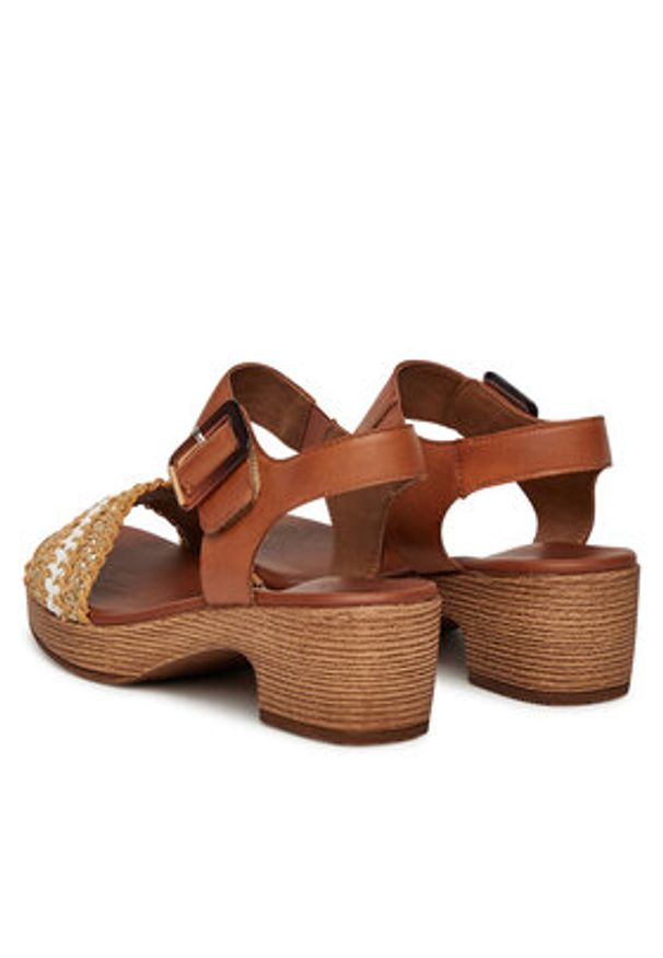 Remonte Sandały D0N58-22 Brązowy. Kolor: brązowy. Materiał: skóra