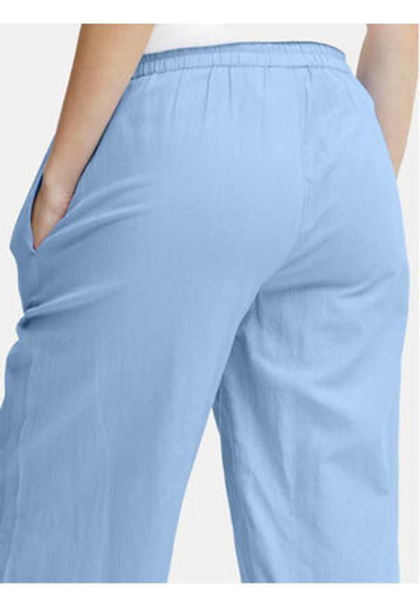 Fransa Spodnie materiałowe 20614576 Niebieski Relaxed Fit. Kolor: niebieski. Materiał: bawełna