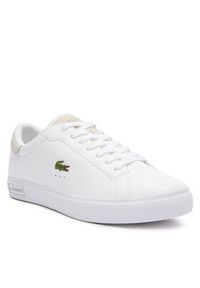 Lacoste Sneakersy Powercourt Logo 747SMA0082 Biały. Kolor: biały