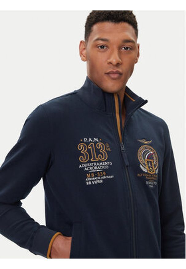 Aeronautica Militare Bluza 252FE2062UF00662 Granatowy Regular Fit. Kolor: niebieski. Materiał: bawełna