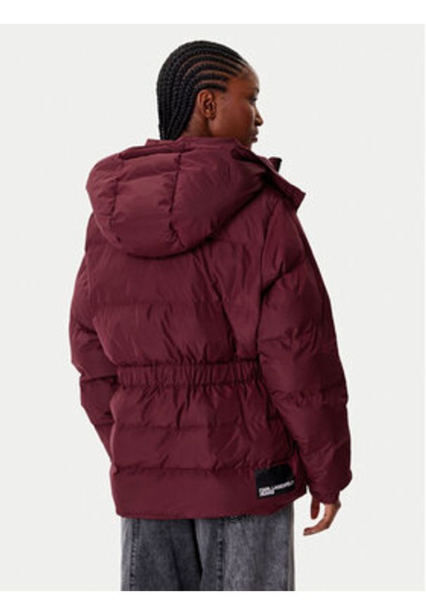 Karl Lagerfeld Jeans Kurtka zimowa A3W15023 Bordowy Regular Fit. Kolor: czerwony. Materiał: syntetyk. Sezon: zima