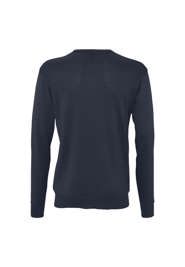 SOL'S - Sweter Męski Galaxy Z Dekoltem V. Kolor: niebieski