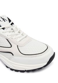 Calvin Klein Sneakersy Hike Runner Mesh Mix Met Mg YW0YW02009 Biały. Kolor: biały. Materiał: mesh, skóra, materiał