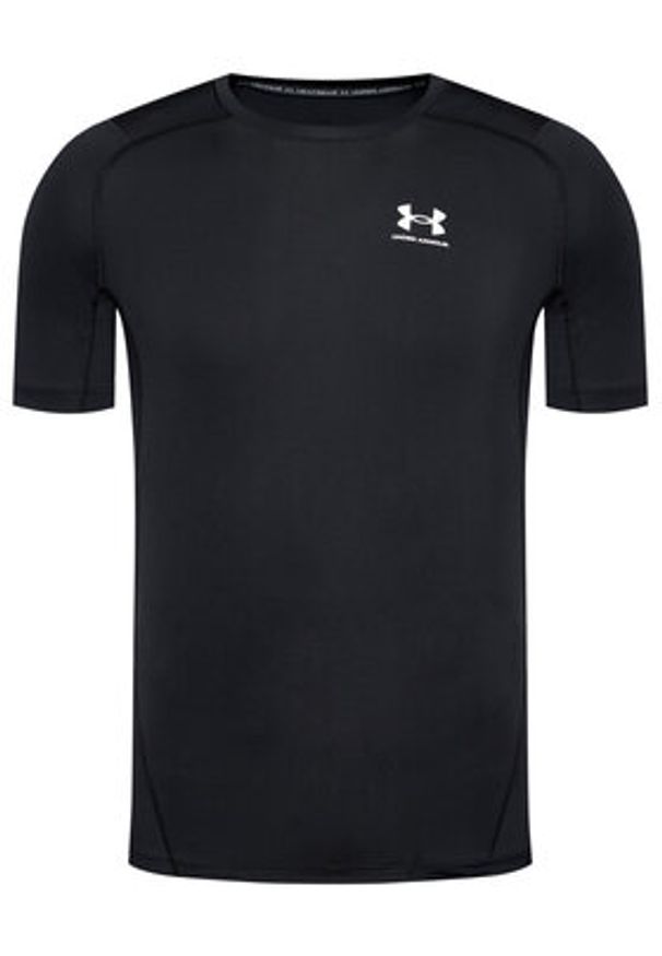 Under Armour Koszulka techniczna Ua HeatGear 1361518 Czarny Slim Fit. Kolor: czarny. Materiał: syntetyk