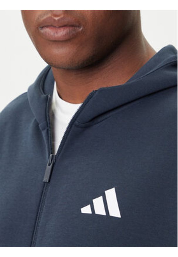 Adidas - adidas Bluza Future Icons 3-Stripes JW7107 Granatowy Regular Fit. Kolor: niebieski. Materiał: bawełna