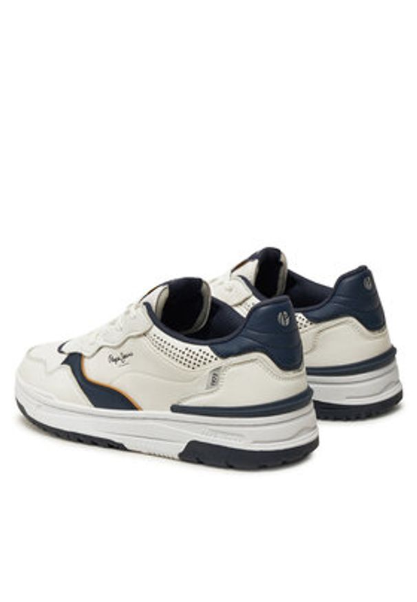 Pepe Jeans Sneakersy PMS00029 Biały. Kolor: biały. Materiał: skóra