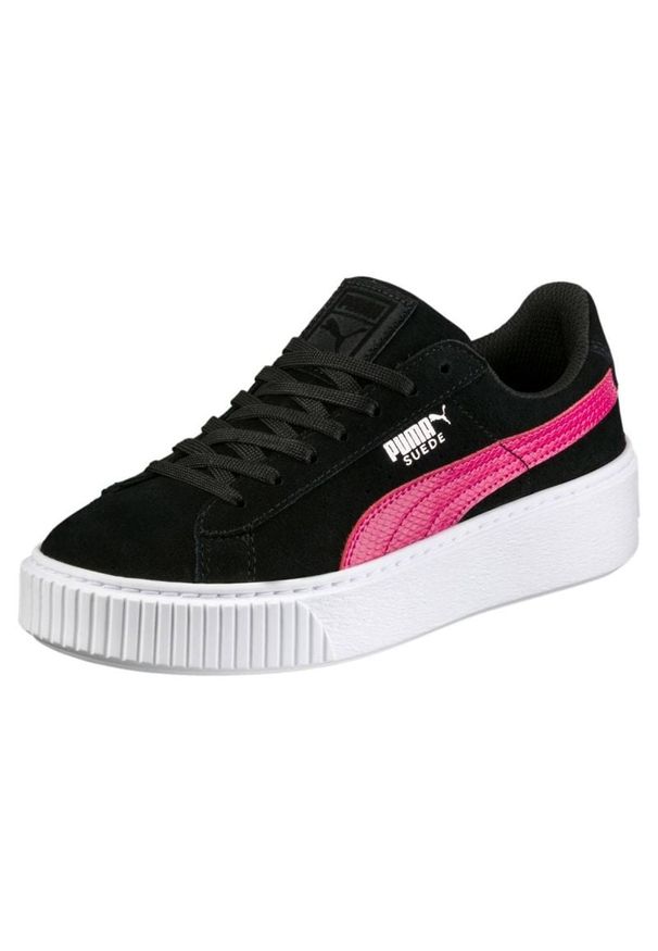 Buty Puma Suede Platform Snk Jr 363906 01 czarne. Okazja: na co dzień. Kolor: czarny. Materiał: materiał, guma. Szerokość cholewki: normalna. Obcas: na platformie. Model: Puma Suede