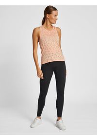 Damski tank top Hummel MT Iris Burnout. Kolor: pomarańczowy. Materiał: jersey, dzianina. Długość rękawa: bez rękawów. Sport: fitness