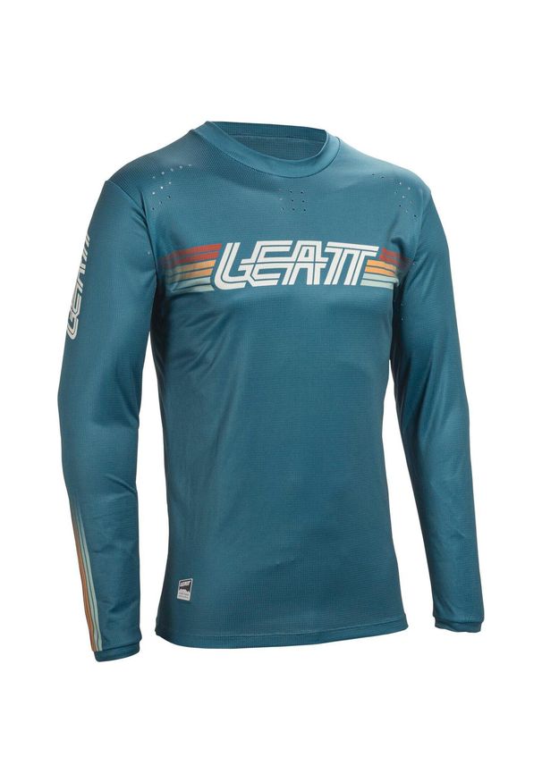 Koszulka rowerowa LEATT Jersey MTB Enduro 4.0. Kolor: zielony, niebieski, wielokolorowy. Materiał: jersey. Sport: kolarstwo