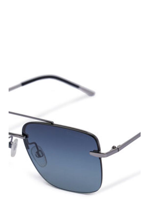 Trussardi Jeans - Trussardi Okulary przeciwsłoneczne TSM3025 Granatowy. Kolor: niebieski