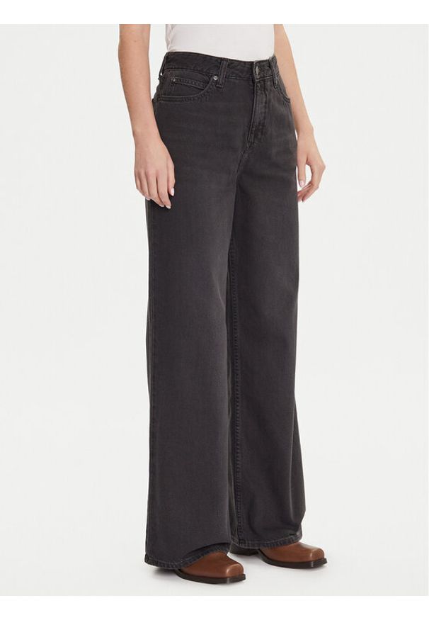 Lee Jeansy Stella 112363522 Czarny Wide Leg. Kolor: czarny