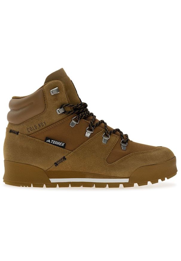 Adidas - Buty męskie adidas Terrex Snowpitch Cold.Rdy Hiking IH3664 - brązowe. Zapięcie: sznurówki. Kolor: brązowy. Materiał: skóra. Szerokość cholewki: normalna. Technologia: Primaloft. Model: Adidas Terrex