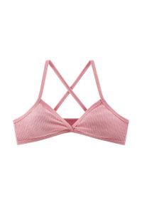 Intica - Braletka miękka z delikatnymi przeszyciami na co dzień i specjalne okazje Cleva. Kolor: różowy. Materiał: tkanina