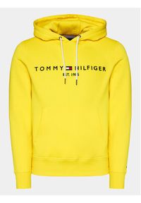 TOMMY HILFIGER - Tommy Hilfiger Bluza Logo MW0MW11599 Żółty Regular Fit. Kolor: żółty. Materiał: syntetyk, bawełna #4