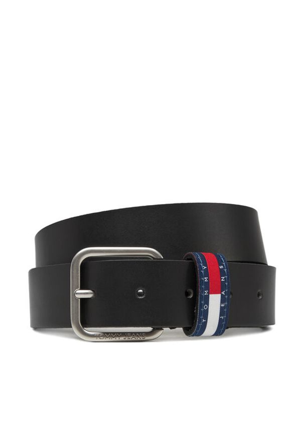 Tommy Jeans Pasek Męski Ryan 3.5 AM0AM13415 Czarny. Kolor: czarny. Materiał: skóra