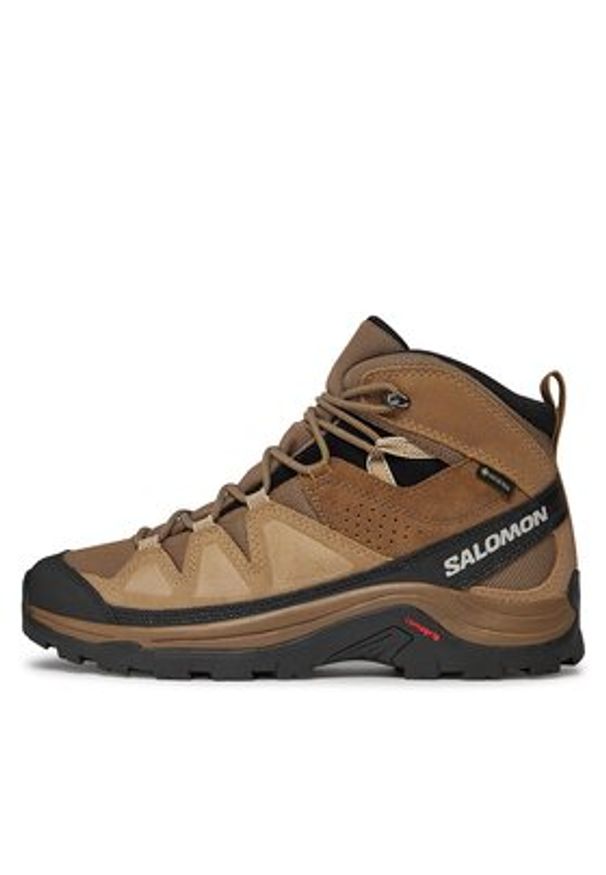 salomon - Salomon Trekkingi Quest Rove GORE-TEX L47181400 Brązowy. Kolor: brązowy. Materiał: skóra, zamsz. Technologia: Gore-Tex. Sport: turystyka piesza