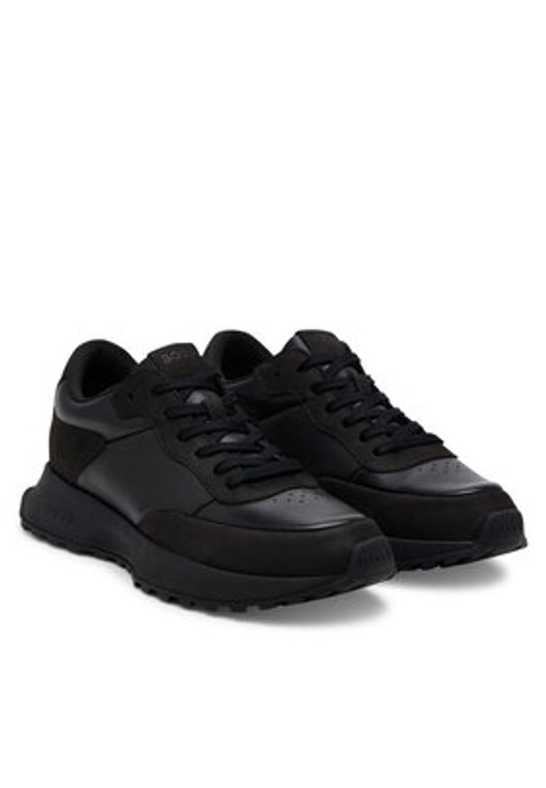BOSS Sneakersy Jonah 50542125 Czarny. Kolor: czarny. Materiał: skóra
