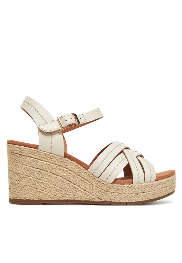 Clarks Espadryle Sabina Strap 26181464 Écru. Kolor: kremowy. Materiał: skóra