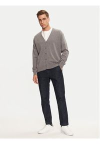 United Colors of Benetton - United Colors Of Benetton Kardigan 1002U601B Szary Regular Fit. Kolor: szary. Materiał: wełna #3