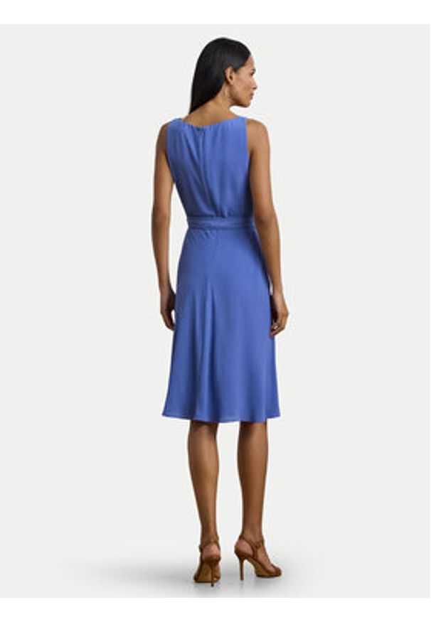 Lauren Ralph Lauren - LAUREN RALPH LAUREN Sukienka codzienna 250909378005 Niebieski Regular Fit. Okazja: na co dzień. Kolor: niebieski. Materiał: syntetyk. Typ sukienki: proste. Styl: casual