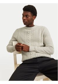 Jack & Jones - Jack&Jones Sweter Craig 12258480 Écru Regular Fit. Materiał: syntetyk #4