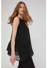 Answear Lab bluzka damska kolor czarny gładka. Kolor: czarny. Materiał: tkanina. Wzór: gładki. Styl: wakacyjny
