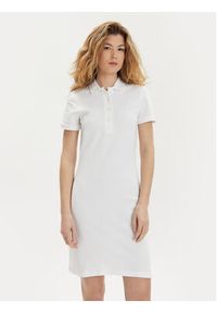 Lacoste Sukienka codzienna EF5473 Biały Slim Fit. Okazja: na co dzień. Kolor: biały. Materiał: bawełna. Typ sukienki: proste. Styl: casual #5