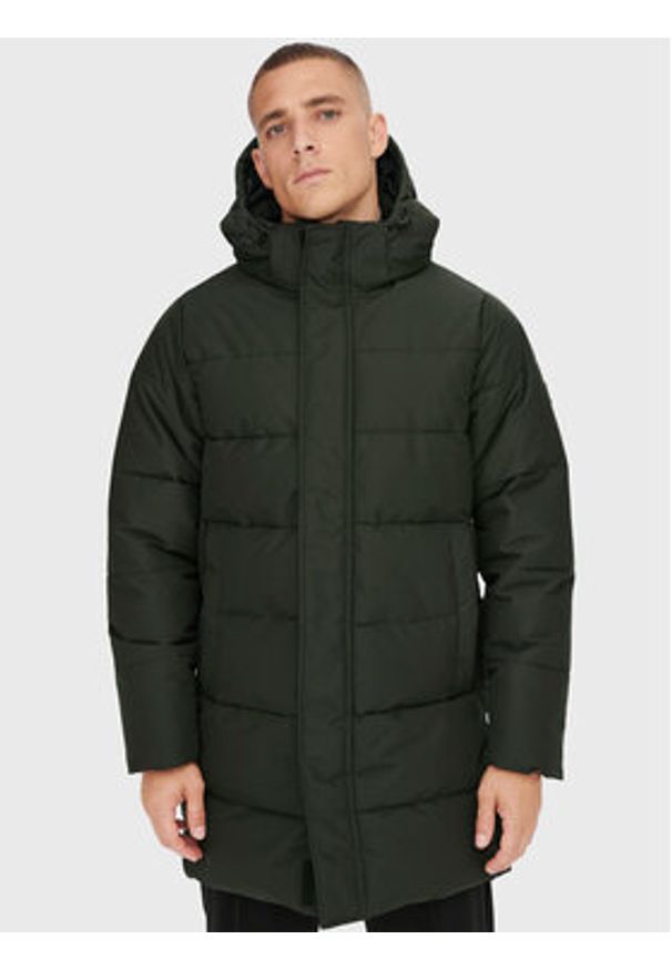 Only & Sons Kurtka zimowa Carl Long 22020156 Zielony Regular Fit. Kolor: zielony. Materiał: syntetyk. Sezon: zima