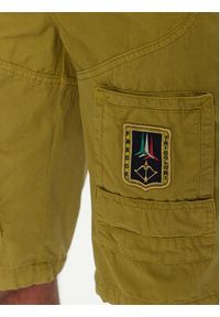 Aeronautica Militare Szorty materiałowe 241BE041CT1122 Zielony Regular Fit. Kolor: zielony. Materiał: bawełna