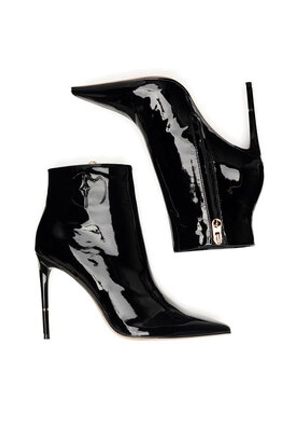 Eva Minge Botki SAFA-835-0406 Czarny. Kolor: czarny. Materiał: lakier, skóra