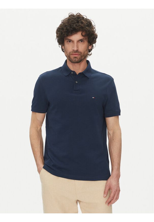 TOMMY HILFIGER - Tommy Hilfiger Polo 1985 MW0MW17770 Granatowy Regular Fit. Typ kołnierza: polo. Kolor: niebieski. Materiał: bawełna