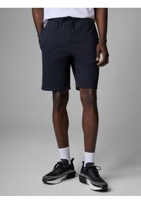 4f - 4F Spodenki dresowe męskie - granatowe XL. Kolor: niebieski. Materiał: dresówka. Sport: turystyka piesza, fitness #1