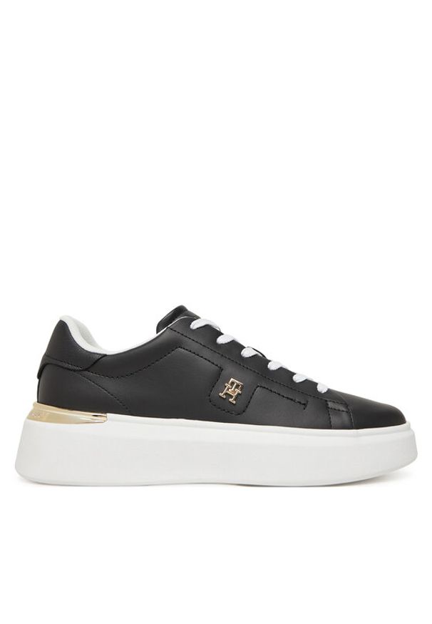 TOMMY HILFIGER - Tommy Hilfiger Sneakersy FW0FW08631 Czarny. Kolor: czarny. Materiał: skóra