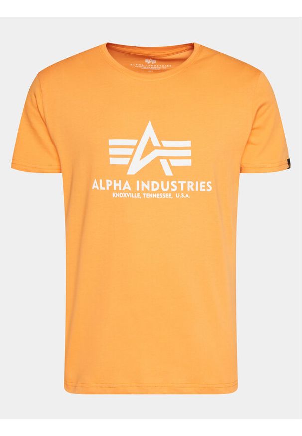 Alpha Industries T-Shirt Basic 100501 Czarny Regular Fit. Kolor: czarny. Materiał: bawełna