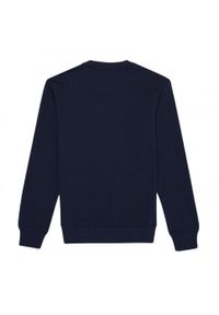 Bluza męska do biegan Fila Leverano Regular Crew Sweat granatowa. Kolor: niebieski