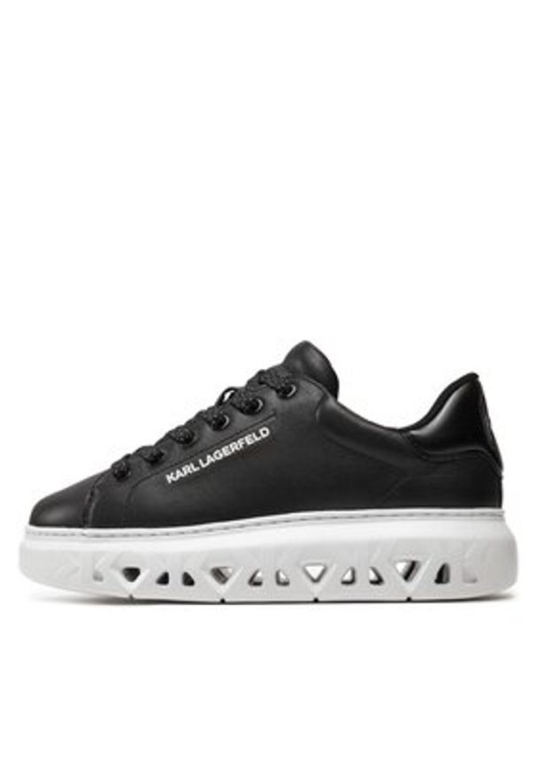 Karl Lagerfeld - KARL LAGERFELD Sneakersy KL64519 Czarny. Kolor: czarny. Materiał: skóra