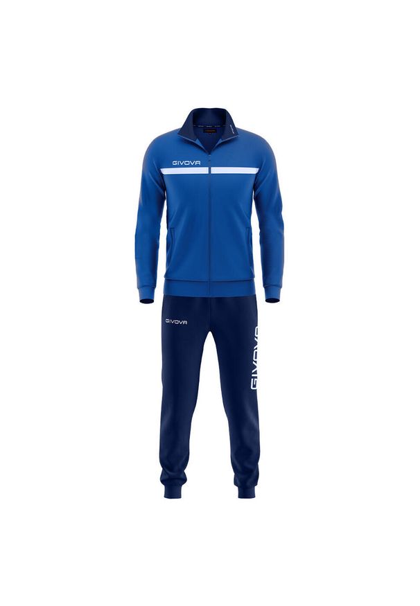 Givova Tuta Unisex 3XL - Oddychający i Trwały. Kolor: niebieski. Materiał: polar, poliester. Sport: piłka nożna