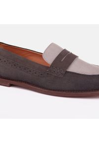Marco Shoes Loafersy Prato szare. Kolor: szary. Materiał: zamsz, skóra #7