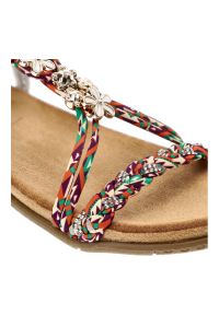 Kolorowe Sandały Artiker Modne Obuwie Damskie. Okazja: na co dzień. Zapięcie: pasek. Wzór: kolorowy. Sezon: lato. Styl: casual #4