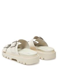 Tommy Jeans Klapki Tjw Double Strap Sandal EN0EN02753 Biały. Kolor: biały. Materiał: skóra