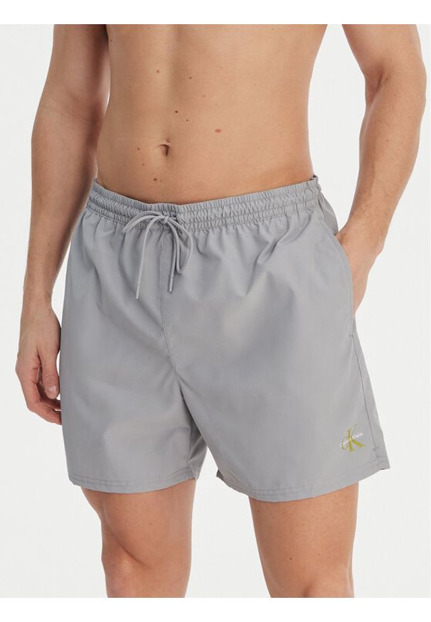 Calvin Klein Swimwear Szorty kąpielowe LV00N61045 Szary. Kolor: szary. Materiał: syntetyk