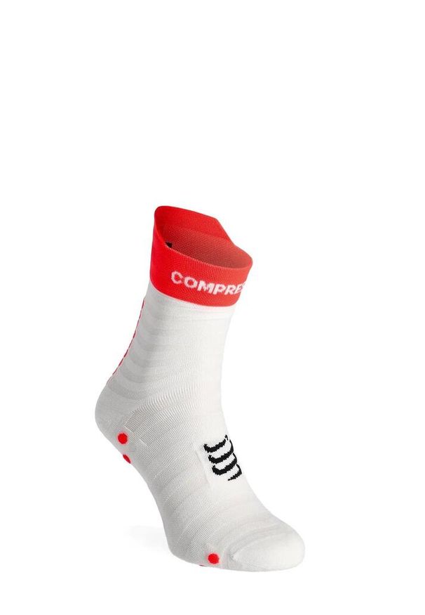Skarpety biegowe Compressport Pro Racing v4.0 UL Run High. Kolor: biały. Sport: bieganie
